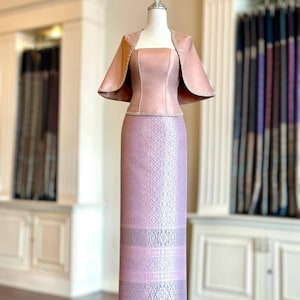 Luxury Thai Dress| Thai/Khmer/Laos| Asian Dress| Mother of Bride| Handmade| Authentic Brocade Lumphun Silk| Made to Measure| Personalisation
