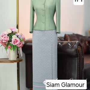 Gorgeous Thai Reun-ton Dress| Thai/Laos| Mother of Bride| Handwoven fabric| Made to Measurement| Personalization available