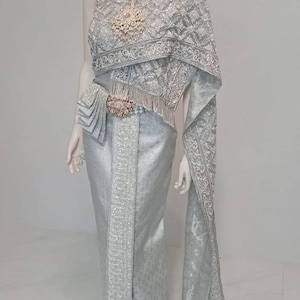Gorgeous Thai Chakkrabath Bridal Dress| Thai/Khmer/Laos| Handwoven fabric| Handmade Embroider| Made to Measure| Personalization avail