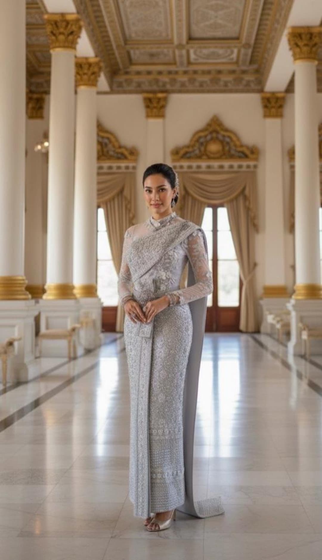 thai silk wedding dress Introducing Ma-Lai-Rak wedding gown made from Thai silk with handmade Rose  -Jasmine- crown flower Malai inspired by Victorian era costume and the  beautiful Floriography book , #AmoderntakeonThaisilk ,