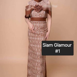 Luxury Thai Dress| Thai/Khmer/Laos| Thai Ancient Handwoven Cotton Dress| Handmade| Mother of Bride| Made to Measurement I Plus Size avai