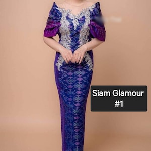Luxury Thai Dress| Thai/Khmer/Laos| Thai Ancient Handwoven Cotton Dress| Handmade| Mother of Bride| Made to Measurement I Plus Size avai