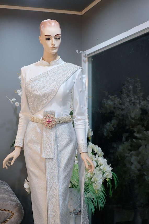 Stunning Thai Sivalai Bridal Dress| Thai/khmer/laos| Handwoven
