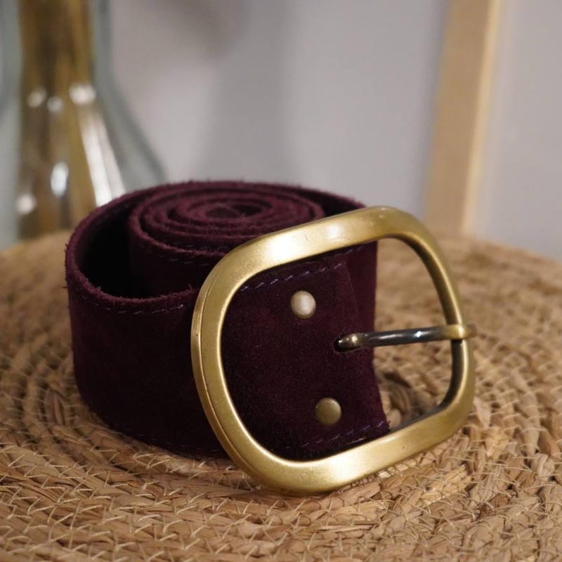 Matiste Burgundy Suede Belt 202 main image 0