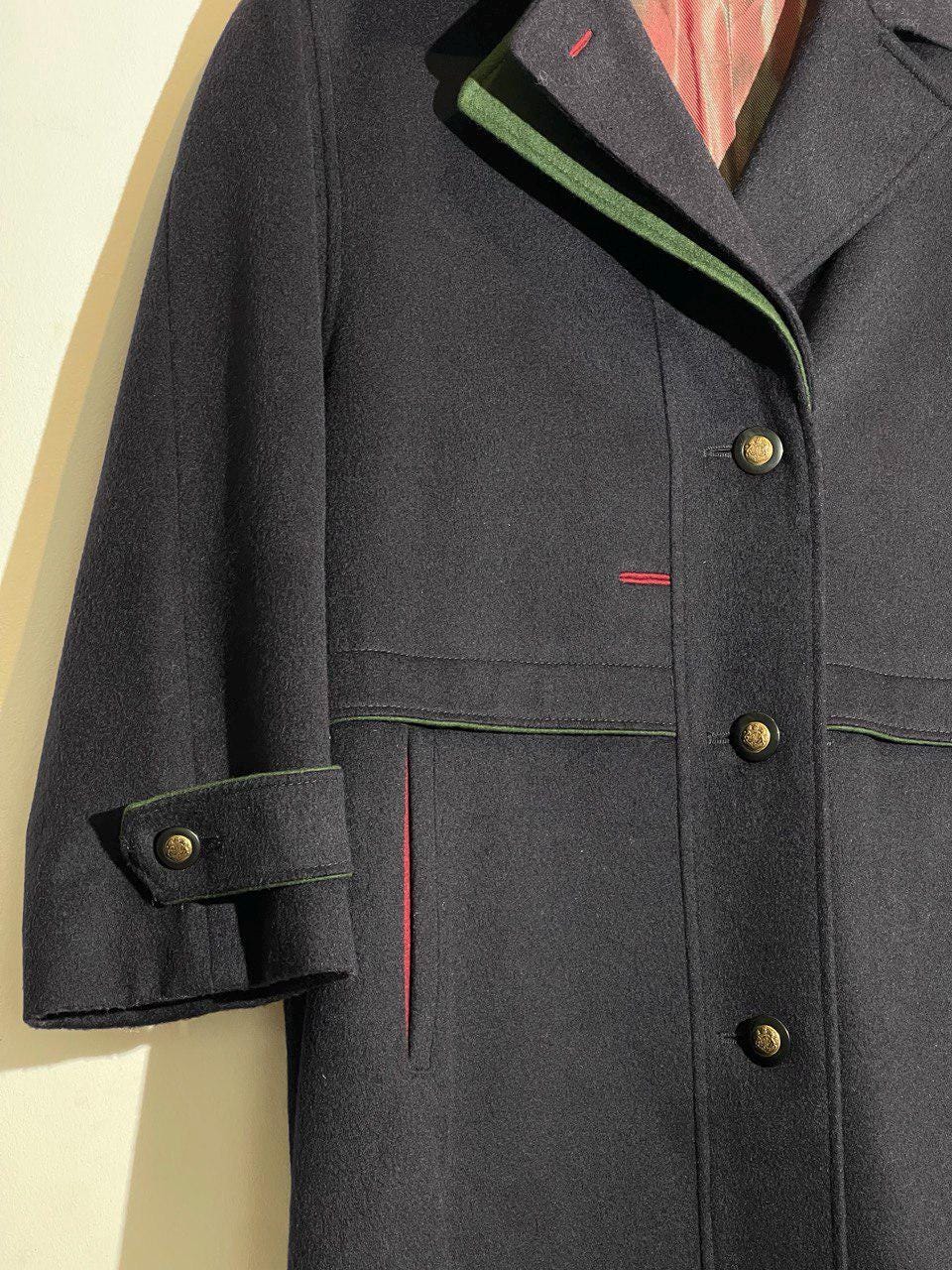 Vintage Wool Coat, Aquila Alpacca Loden Navy Blue Coat, Alpaca