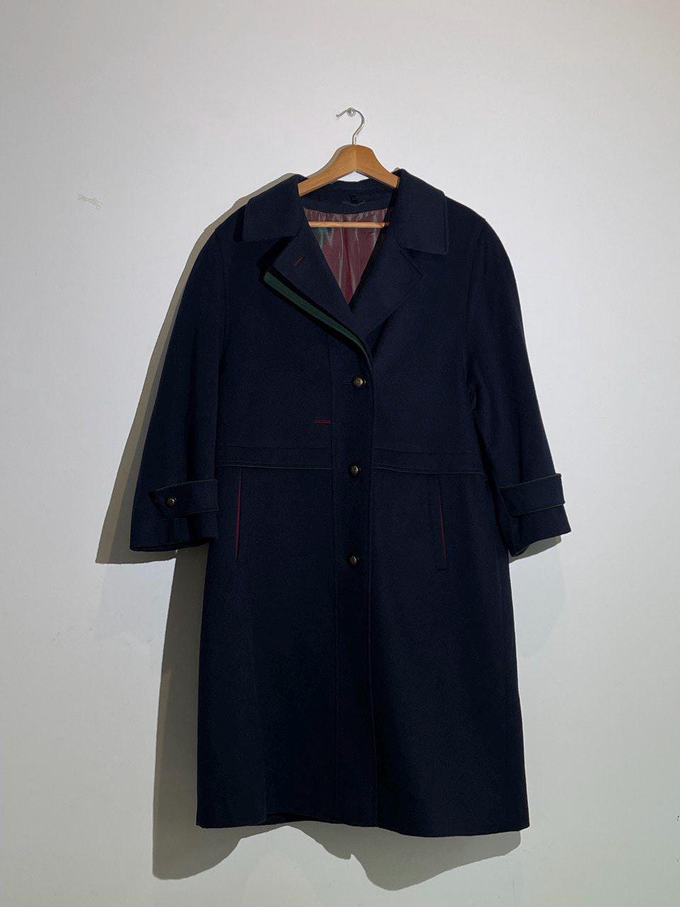 Vintage Wool Coat, Aquila Alpacca Loden Navy Blue Coat, Alpaca