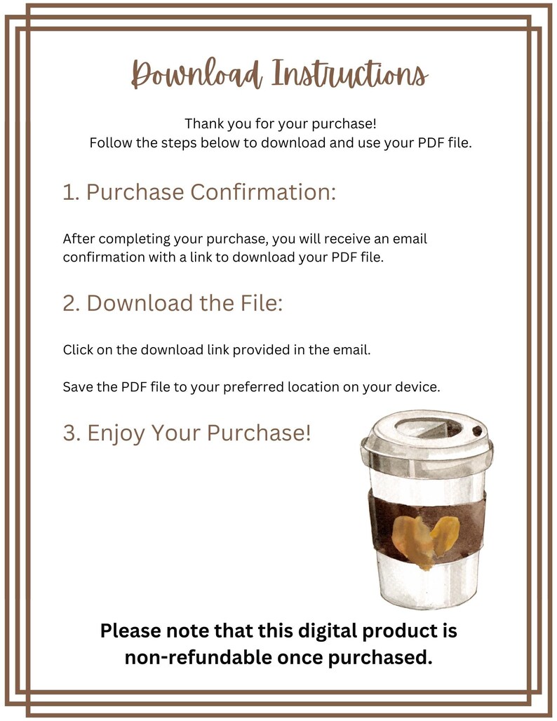 Coffee Poster Cafe Latte Printable DIY Recipe With Ingredients