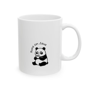 Pandaze läuft auf Java Panda Tasse, Lustige Kaffee-Programmierer-Tasse, Mitarbeiter Geschenk
