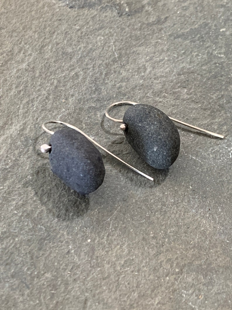 Basalt Beach Stone Earrings image 2