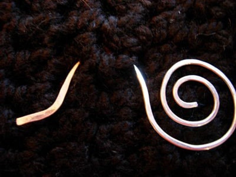 sterling silver shawl pin, rolling wave shawl pin image 2