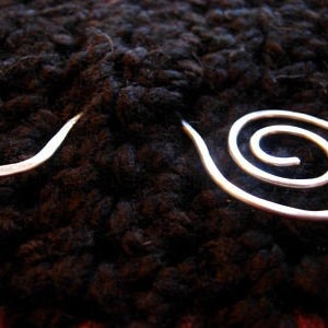 sterling silver shawl pin, rolling wave shawl pin image 3