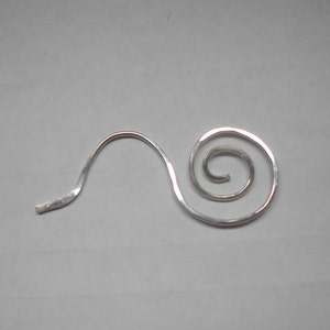 sterling silver shawl pin, rolling wave shawl pin image 1