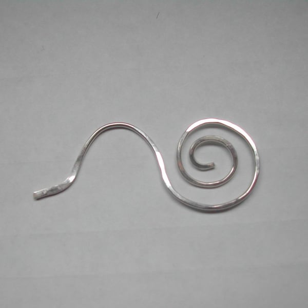 sterling silver shawl pin, rolling wave shawl pin