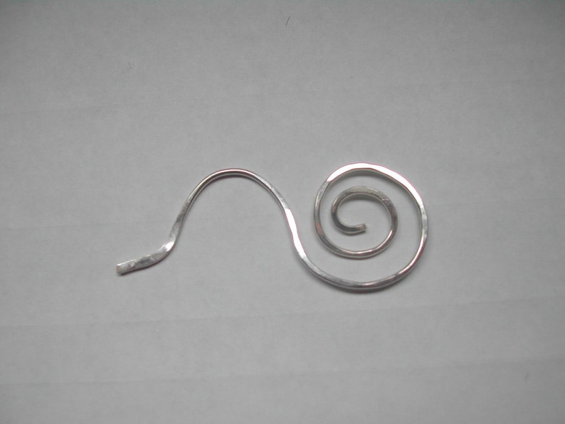 sterling silver shawl pin, rolling wave shawl pin image 1