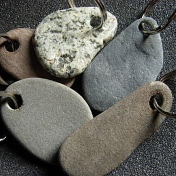 To have and to hold beach stone key rings