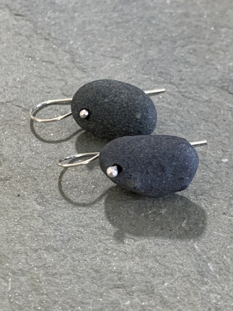 Basalt Beach Stone Earrings image 1