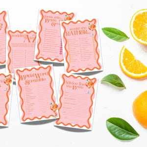 Love at First Spritz Bridal Shower, Spritz Games, Bridal Shower Games, Aperol Spritz, Digital Template