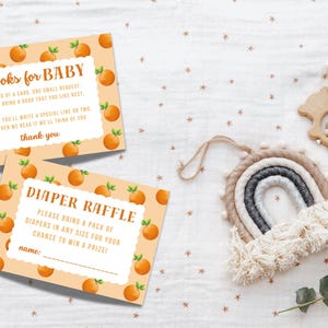 A Little Cutie is on the Way, Baby Shower Bundle, Orange Baby Shower, Digital Template