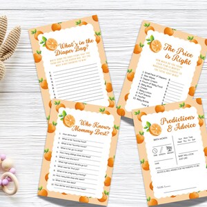 A Little Cutie is on the Way, Little Cutie Baby Shower, Baby Shower games, Digital Template