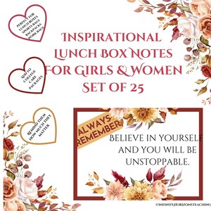 Whimsical Autumn Lunch Notes for Her - Inspire and Encourage Girls and Women