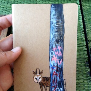 Acryl geschilderde Moleskine Pocket Journal