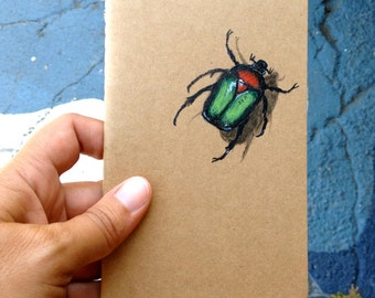Bug Book, Painted Moleskine Pocket Journal