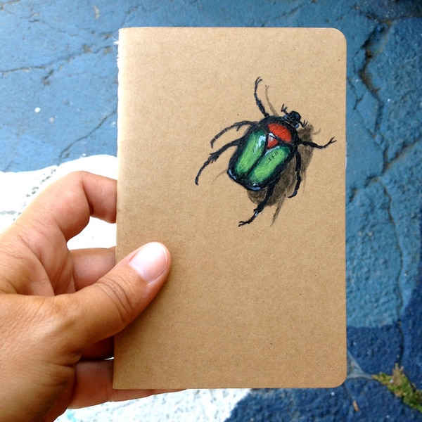 Bug Book, Painted Moleskine Pocket Journal