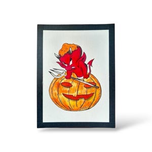 Halloween Flash Hot Stuff Mały Diabeł w latarni z dyni 9x12