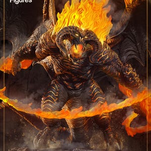 Balrog of Morgoth | 14K | 1:10 scale |  3d Printed figure | unassembled | available painted or unpainted.