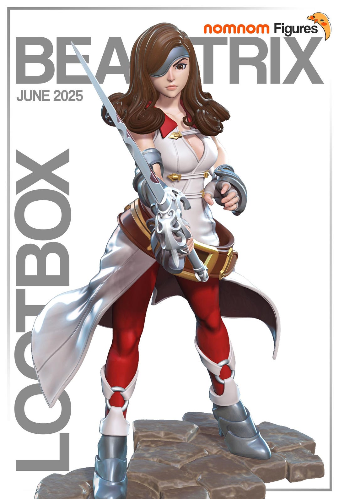 FF9　フィギュア Beatrix- FF9 | 14K | 1:10 Scale | 3d Printed Figure