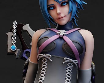 Aqua Kingdom Hearts 3D Printed Figure – 1:8 Scale