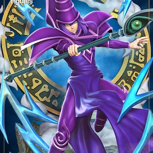 Dark Magician | 14K | 1:10 scale | 3d Printed figure | unassembled | available painted or unpainted.