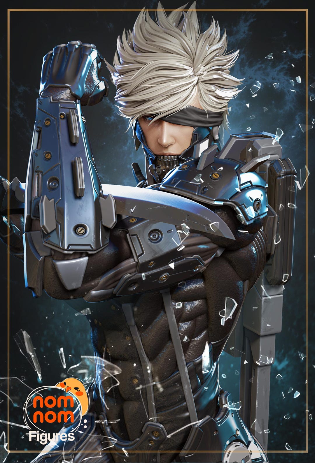 雷電 - メタルギア | 14K | 1:10 スケール | 3D プリント フィギュア