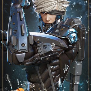 Raiden - Metal Gear | 14K | 1:10 scale | 3d Printed figure | unassembled | available painted or unpainted.