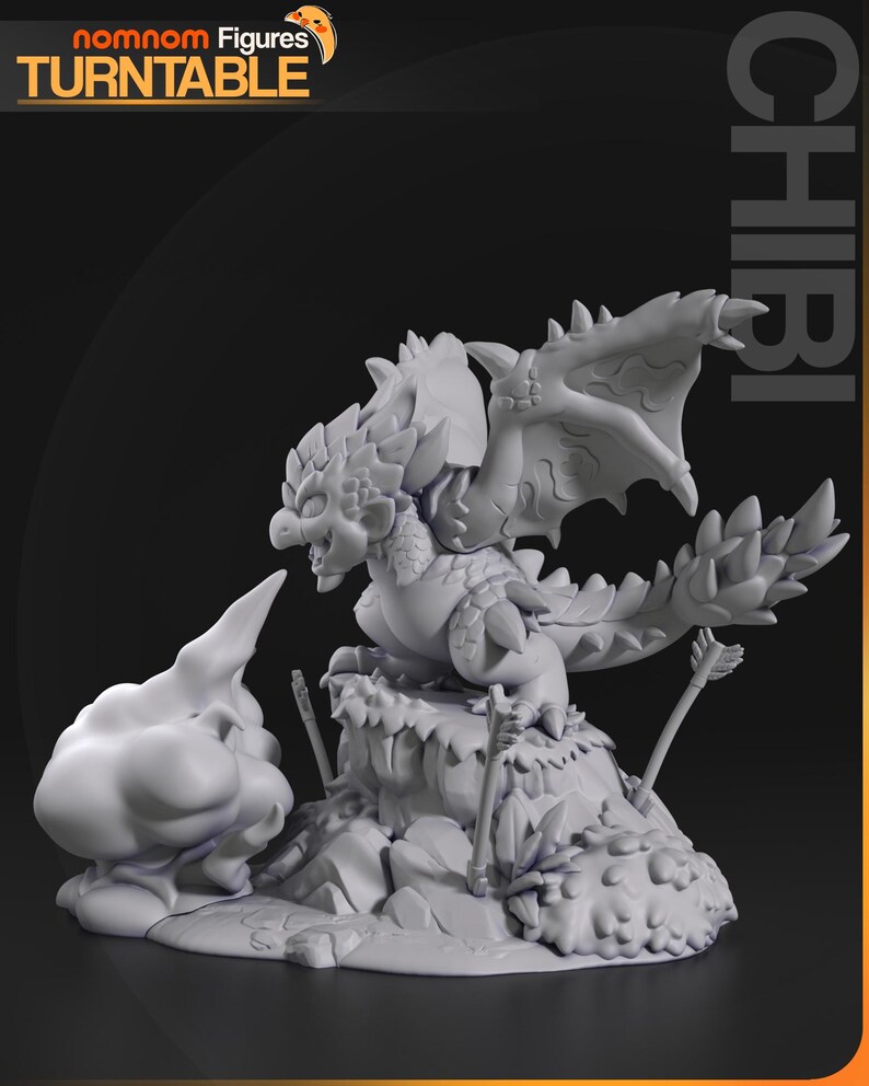 Chibi Rathalos | 14K 3d Printed Figure | Unassembled | Available ...