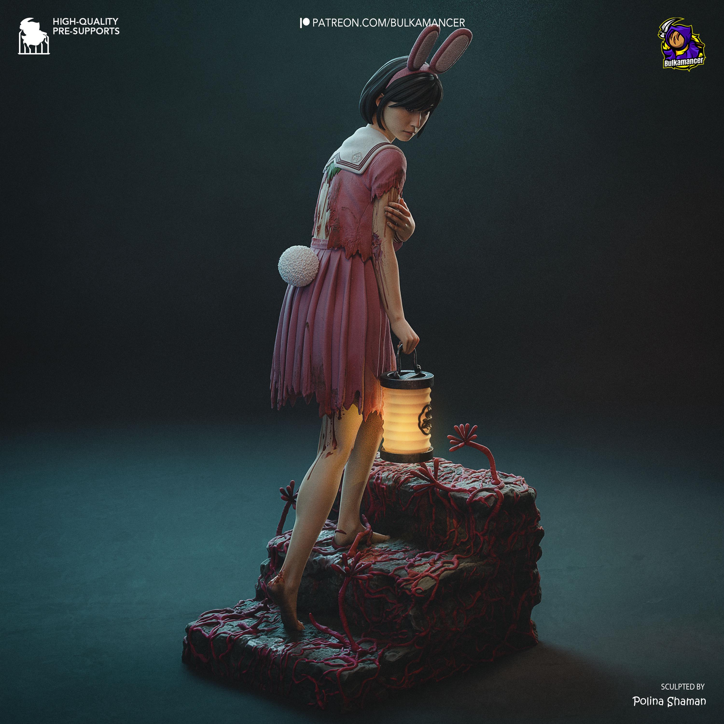 ヒナコ - サイレントヒル F | 14K | 1:8 スケール | 3D プリント 