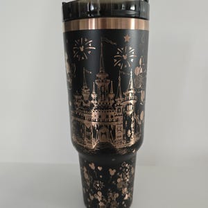 Mickey and Minnie 40oz Tumbler Black & Bronze