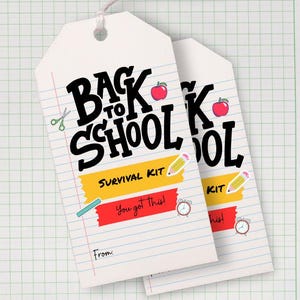 Back to School Gift Tags: Printable Fill-In Treat Labels (PDF Download)