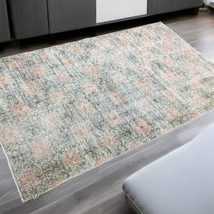 4x6,Oushak Rug,Vintage Rug,Red Brown Rug, Rug,Turkish Rug,Handmade Rug,Livingroom Rug,Entryway Rug,Kitchen Rug,Mini Rug,Decor Rug,4x6
