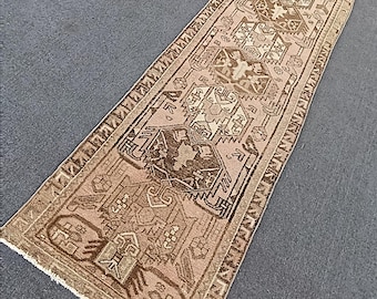 2x8,Oushak Rug,Vintage Rug,Brown Rug,Persian Runner Rug,Persian Rug,Handmade Rug,Entrway Decor,Outdoor Rug,Runner Rug,Decor Rug,2&#39;1x8&#39;4ft