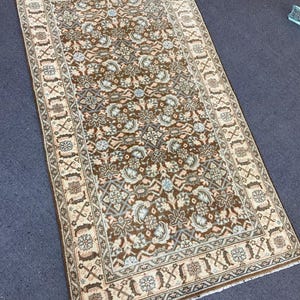 Vintage Persian Rug 2x4 ft – Handwoven Wool Rug – Floral Medallion – Oriental Area Carpet – Home Living Decor