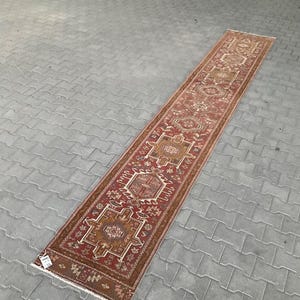 2x12 Runner Rug, Handmade Rug, Wool Rug, 2x12 Turkish Rug, Soft Rug, Kitchen Rug, 2x12 Oushak, Livingroom Rug, 2x12 Vintage Rug, 2x12 Ft