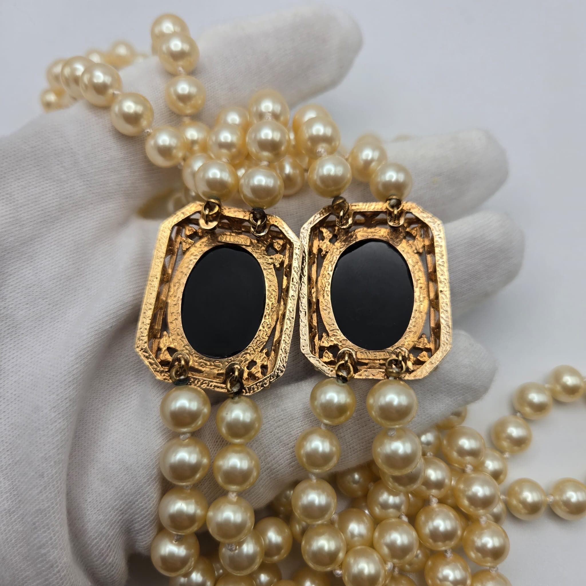 【超美品】Panetta パネッタ ヴィンテージ ネックレス ストーン ゴールド 超美品】Panetta パネッタ ヴィンテージ ネックレス ストーン ゴールド