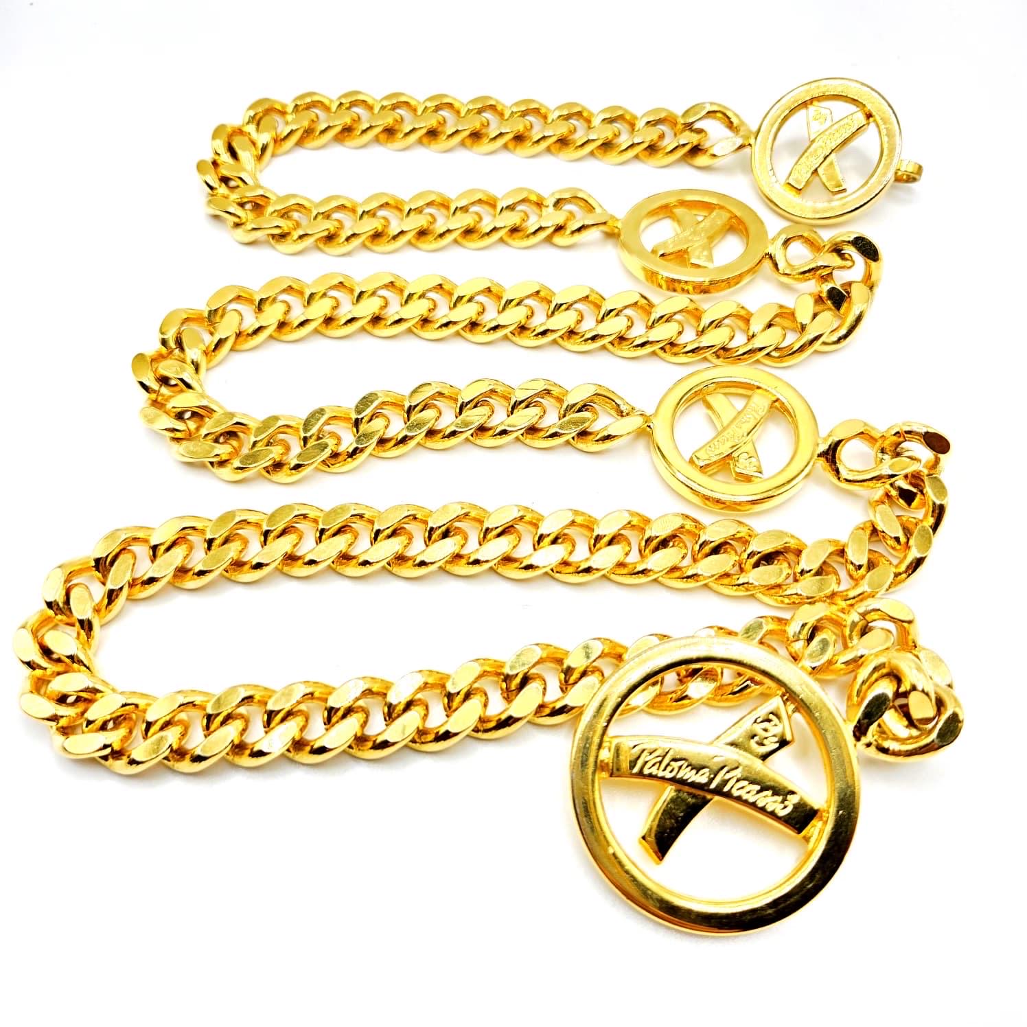 Vintage PALOMA PICASSO Gold Tone Chain Belt/necklace 36in - Etsy display picture 2