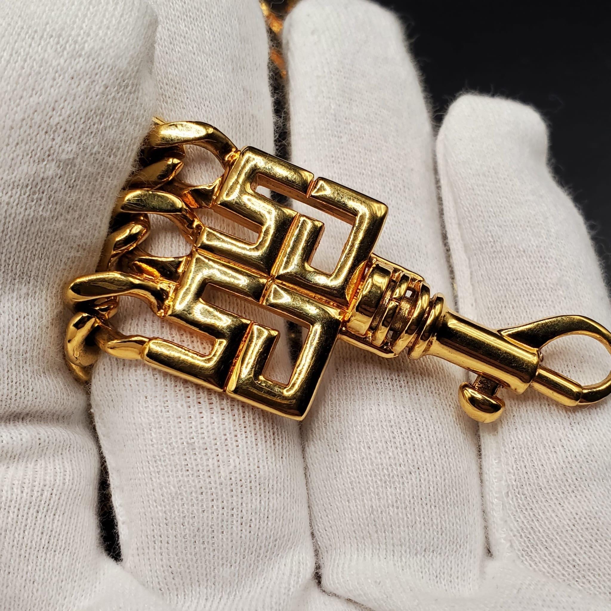 Vintage ST JOHN SJ Logo Designer Runway Layered Gold Tone 
