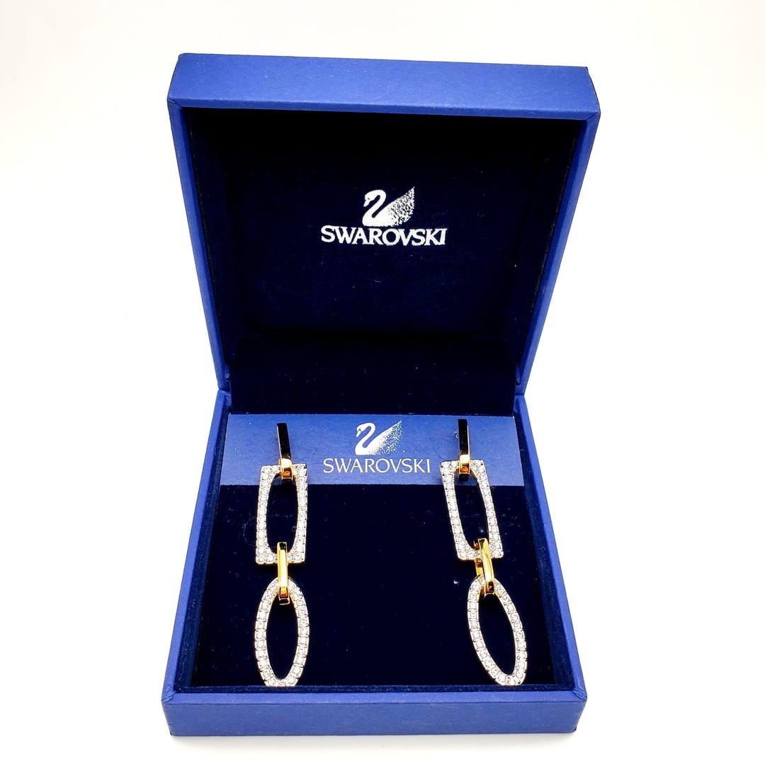 Pendientes colgantes geométricos con forma de cisne de SWAROVSKI