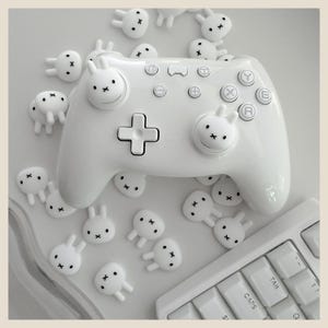 4 pack bunny thumb grip caps for Nintendo Switch 2 | PS5 steam deck |  controller decor | silicone joystick covers | four count | risascloud