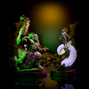 Hulk & Silver Surfer STL File: 3D Printing Diorama Figures