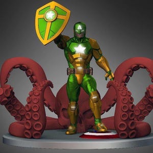 captain hydra statue High quality STL File, 3D Digital Printing STL File for 3D Printers, Movie Characters, Games, Figures, Diorama