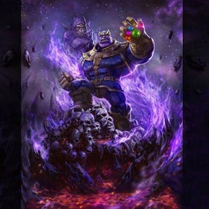 thanos and lady death High quality STL File, 3D Digital Printing STL File for 3D Printers, Movie Characters, Games, Figures, Diorama